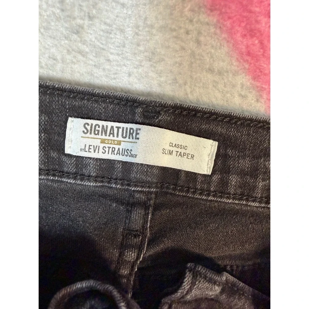 Signature by Levi Strauss Gold Label Slim Taper Jeans Black 16 W33 A7805-0001